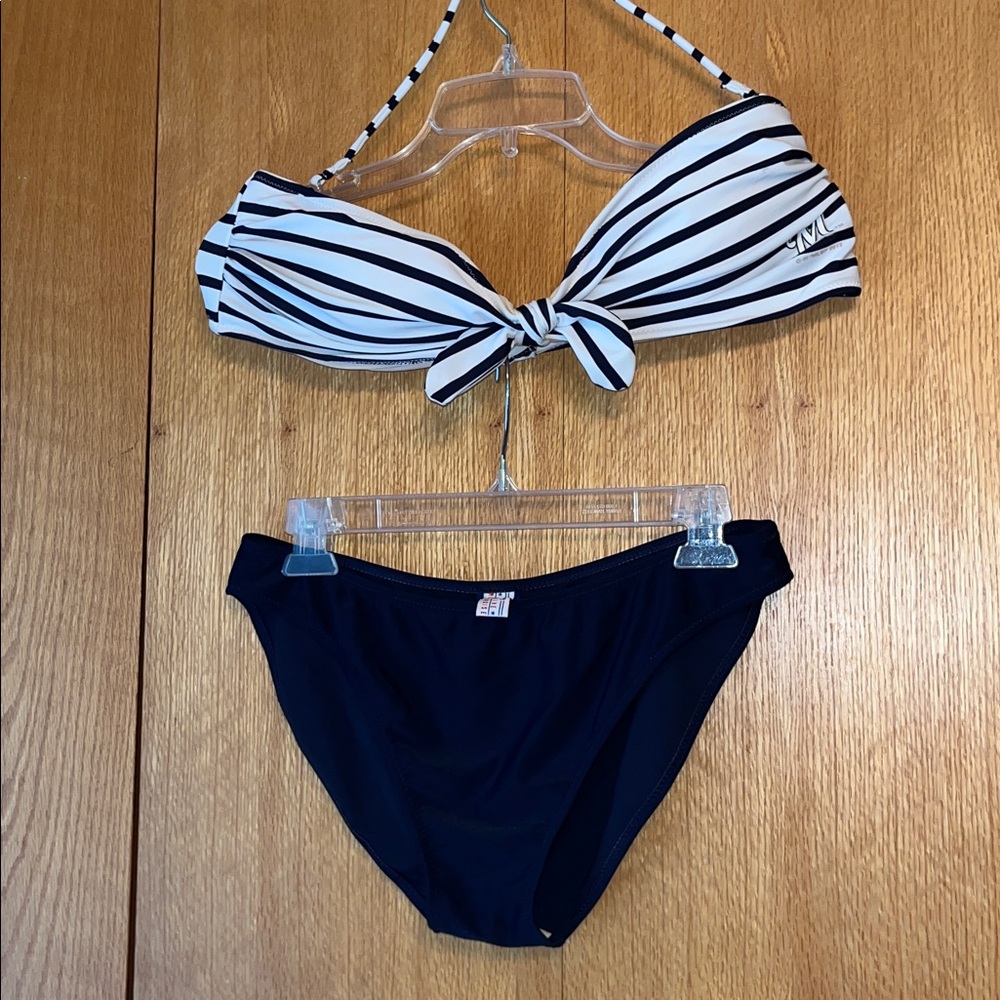 NEW RARE Genuine Merchandise MLB Milwaukee Brewers navy white 2 Pc bikini swim